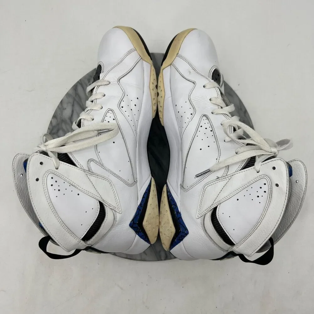 Air Jordan 7‎ Retro Mens 13 White Varsity Royal Orlando Magic Shoes 304775-161